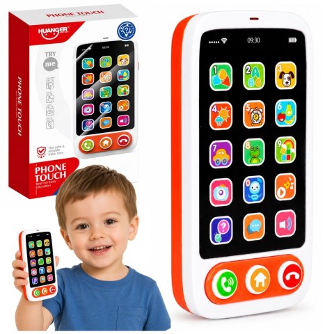 Smartfon Dziecięcy Telefon Interaktywny Edukacyjny Dźwięki Światła