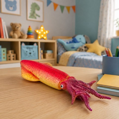 Kałamarnica Gumowa Figurka Rozciągliwa Realistyczna Zwierzę Morskie 14 cm