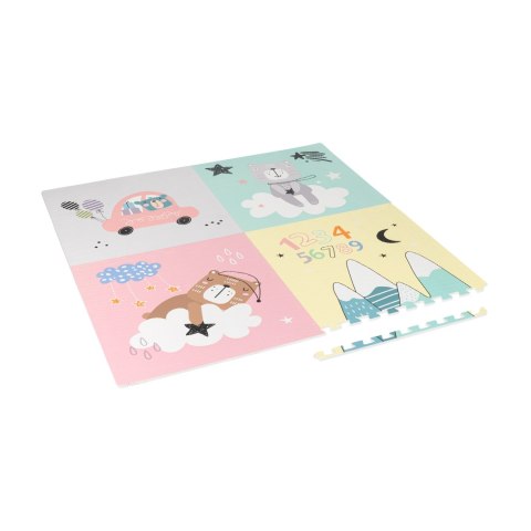 Mata edukacyjna dla dzieci, puzzle 120 x 120 cm, misie
