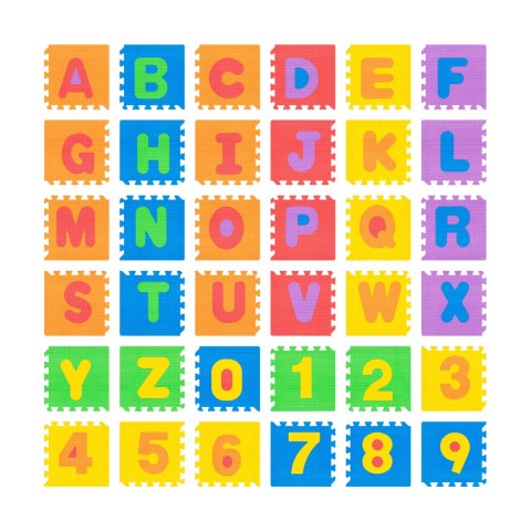 Mata edukacyjna dla dzieci, puzzle 180 x 180 cm, alfabet