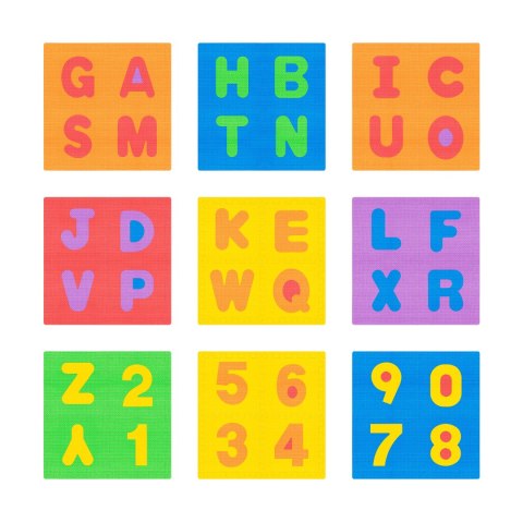 Mata edukacyjna dla dzieci, puzzle 180 x 180 cm, alfabet
