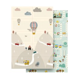 Mata edukacyjna dla niemowląt 180 x 120 cm, samochody i pociągi