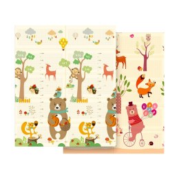 Mata edukacyjna dla niemowląt 180 x 150 cm, las i zwierzęta