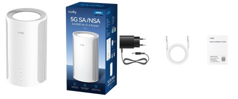 PUNKT DOSTĘPOWY 5G + ROUTER P2 Wi-Fi 6, 2.4 GHz, 5 GHz ; 574 Mb/s + 2402 Mb/s CUDY