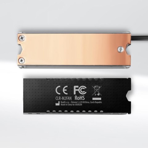 Radiator do dysków Axagon CLR-M2FAN M.2 SSD 13mm z wentylatorem