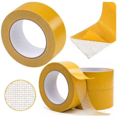 Taśma Dwustronna Zbrojona Mocna Montażowa 50mm x 25m