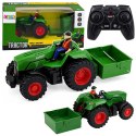 Traktor Rolniczy Zdalnie Sterowany RC Z Przyczepą Skrzyniową Rolnik 1:24