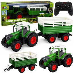 Traktor Rolniczy z Przyczepą Wywrotką Zdalnie Sterowany RC Światła 1:24