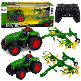 Traktor Rolniczy ze Zgrabiarką Rolnikiem Zdalnie Sterowany RC Światła 1:24