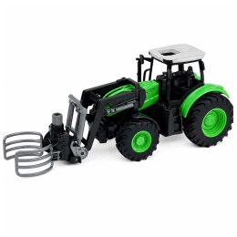 Traktor z Chwytakiem Do Bali Zdalnie Sterowany RC Światła Zielony 1:24