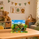Zestaw Figurek Dzikie Zwierzęta Lis Żyrafa Hipopotam Sarna Park Plansza 3D