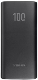 Powerbank Veger 20000 mAh 100 W PD QC 3.0 USB-A 2x USB-C czarny