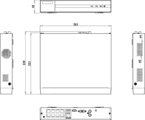 Rejestrator IP Hilook NVR-108MH-D/8P(D) 8-kanałowy 5MP PoE