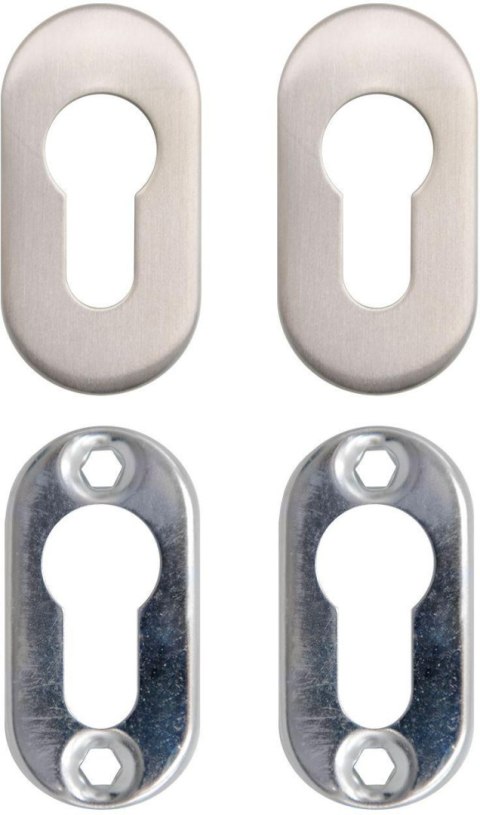 Szyld do zamka PSG 63.453 owalny, 62 x 32mm, nierdzewny