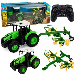 Traktor Rolniczy ze Zgrabiarką Zdalnie Sterowany RC Światła 1:24