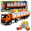 Ciężarówka Transportowa Na Baterie Produkty Spożywcze Pomarańczowa 1:40