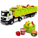 Ciężarówka Transportowa Z Produktami Spożywczymi Na Baterie Zielona 1:40