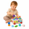 Drewniany Sorter Edukacyjny Na Kółkach Montessori Układanka Kształty Liczby