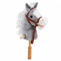 Hobby Horse Koń Na Kiju Głowa Konia Dźwięki Galopu Rżenia Szary 100 cm