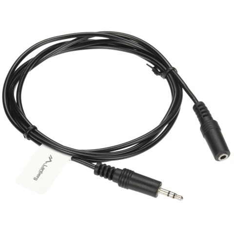 PRZEWÓD J-W3.5/J-G3.5/1.5MB Jack TRS 3.5 mm WTYK / Jack TRS 3.5 mm GNIAZDO 1.5 m Lanberg