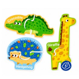 Puzzle Magnetyczne Nauka Zwierząt Magnesy Na Tablice Lodówkę 30 el.