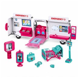 Rozkładany Ambulans Dla Lalek Szpital Mini Laleczka Akcesoria 11 el.