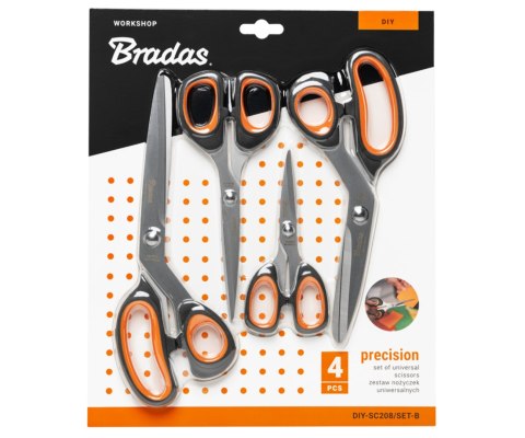 ZESTAW NOŻYCZEK UNIWERSALNYCH DIY-SC208/SET-B BRADAS