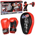 Zestaw Sportowy Bokserski Rękawice Łapa Treningowa 2w1 MUAY THAI