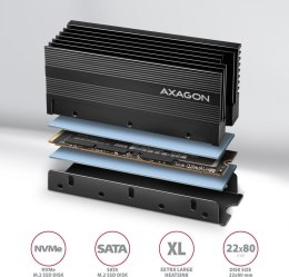 Radiator Axagon do dysków M.2 SSD CLR-M2XL chłodnica aliminiowa