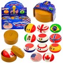 Gniotek Pierożek Dumpling Pieróg z Flagami Pachnący Piankowy Pudełko 8.5 cm