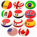 Gniotek Pierożek Dumpling Pieróg z Flagami Pachnący Piankowy Pudełko 8.5 cm