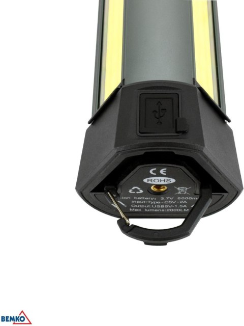 Latarka Wielofunkcyjna LED BEMKO 6000mAh IP42