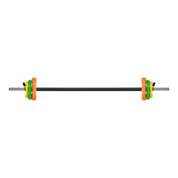 Sztanga składana z obciążeniem żeliwnym, gryf 140cm, zestaw 20kg, REBEL
