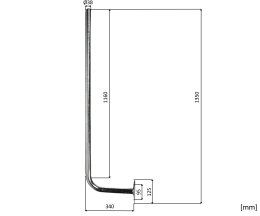 UCHWYT MUROWY UML-38L30X125/HDG