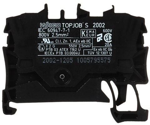 ZŁĄCZKA SZYNOWA PRZELOTOWA WAGO-2002-1205 DIN TS-35 WAGO