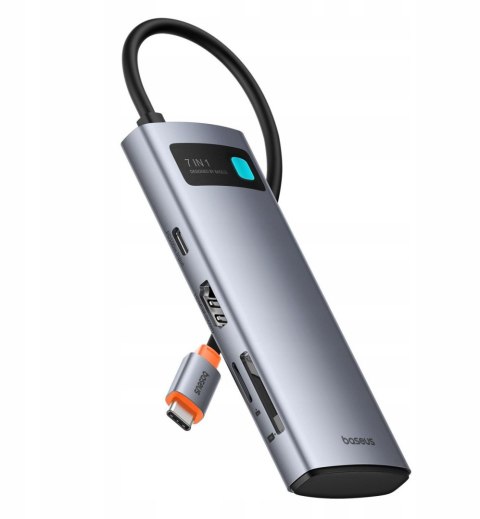 HUB USB-C Baseus Metal Gleam 7w1 USB-C / HDMI 4K 60 Hz 2x USB-A 1x PD 100