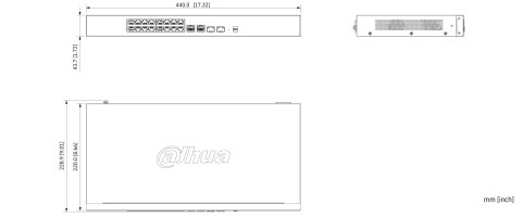 SWITCH POE CS4220-16GT-240-V2 16-PORTOWY + 2X UPLINK + 2X SFP DAHUA