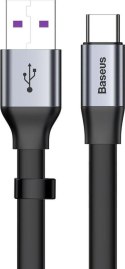 Baseus Simple płaski kabel przewód USB / USB Typ C SuperCharge 3.0 QC 23cm