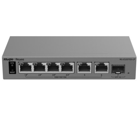 SWITCH POE RG-ES207GS-LP 4-PORTOWY + 2X UPLINK + 1X SFP REYEE