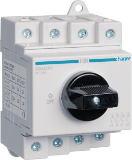 Modułowy rozłącznik izolacyjny do systemów 4P 32A 1000 VDC Hager SB432PV