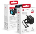 Ładowarka sieciowa Forcell F-Energy GaN III VT-60 60W PD QC 4.0+ 2x USB-C czarna + kabel USB-C