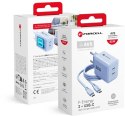 Ładowarka sieciowa Forcell F-Energy GaN III VT-60 60W PD QC 4.0+ 2x USB-C niebieska + kabel USB-C