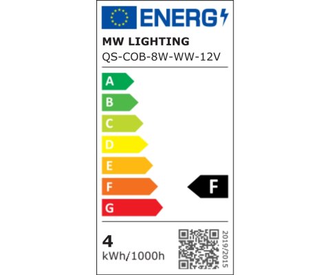 TAŚMA LED LED-COB-12V/8W-WW/5M-ECO - 3000 K MW Lighting