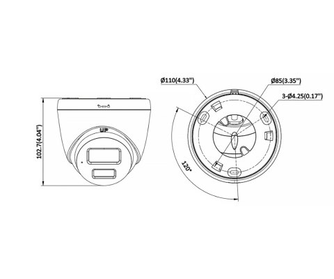 KAMERA IP DS-2CD1323G2-LIUF/SL(4MM)/PL Smart Hybrid Light - 1080p Hikvision