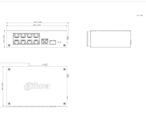 ZARZĄDZALNY SWITCH PRZEMYSŁOWY POE CHS4110-8ET-110 8-PORTOWY + 1X UPLINK + 1X SFP DAHUA
