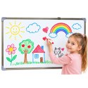 Tablica Magnetyczna Suchościeralna Markery Gąbki Akcesoria Biała 90x60 cm