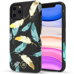 Etui IPHONE 11 PRO Kingxbar Forest Series Gold Feather