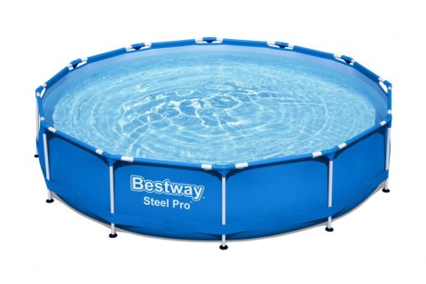 Basen Stelażowy Steel Pro 366x76 Okrągły BESTWAY 3w1 + Pompa Filtr