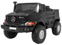 Auto na akumulator Mercedes-Benz Zetros dla dzieci Czarny + 2-osobowy + Bagażnik + Pilot