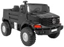 Auto na akumulator Mercedes-Benz Zetros dla dzieci Czarny + 2-osobowy + Bagażnik + Pilot